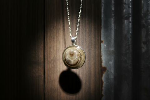 Petoskey Stone Silver Chain Necklace by MI Beachrocks 2