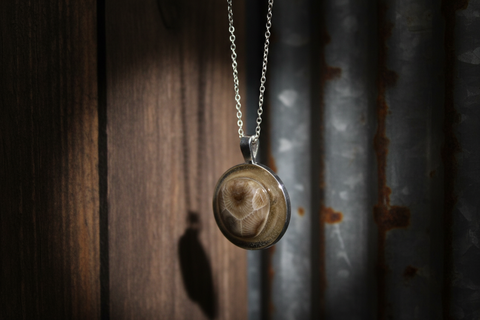 Petoskey Stone Silver Chain Necklace by MI Beachrocks 2