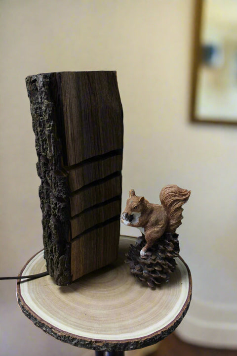 Squirrel Pinecone Lamp -

Rustic Log Creations
