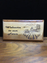 Load image into Gallery viewer, Welcome To Our Farm Wood Sign 9.5&quot; x 4.5&quot; by JeMar Creations
