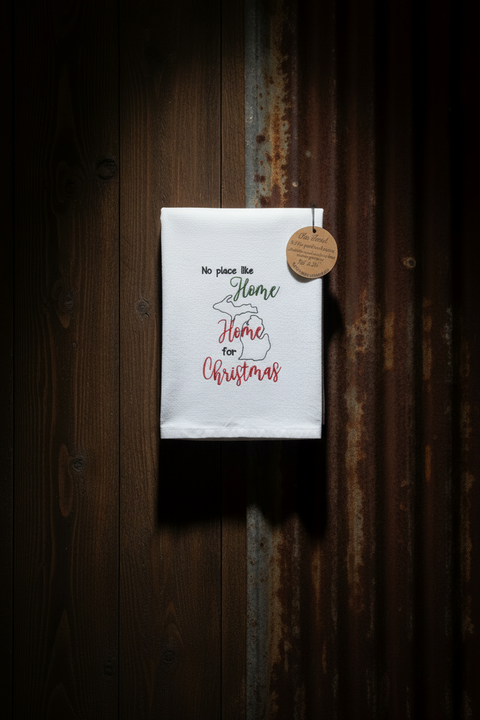 No Place Like Home for Christmas Tea Towel