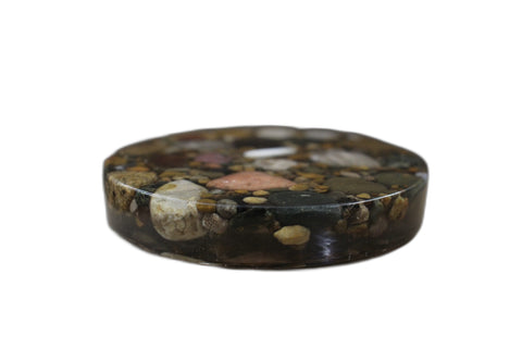 MI Beachrocks 2 Resin and Cork Coaster