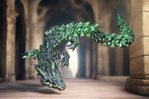 Dragon in Green and Black by AMLinspirations Toys