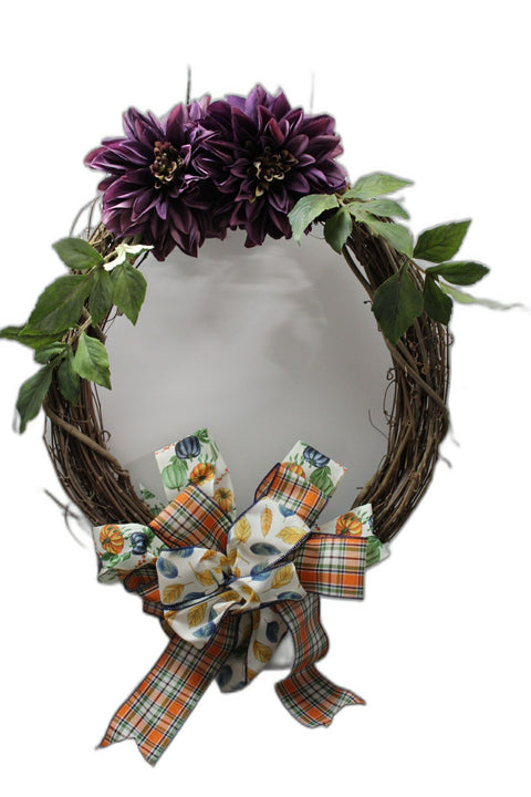 Red Brick Wreaths Autumn Garden Bow Wreath