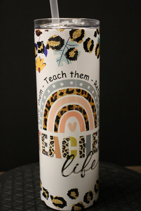 Love Them - Teach Them  Teacher Life Tumbler by Blue Petal Gifts