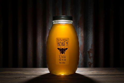 Pure Raw Wildflower16 oz Honey by The Pines Apiary