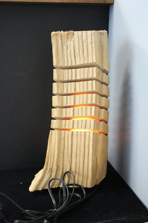 Unfinished Rustic Log Lamp Creations Decorative Pieces