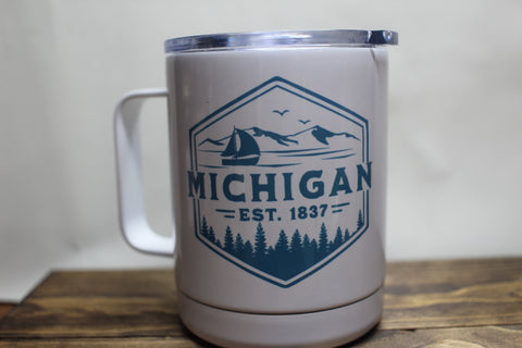 Michigan Badge Short Mug by Allison MacKenzie Interiors