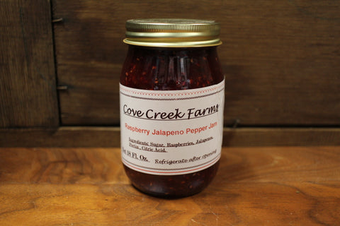 Raspberry Jalapeno Pepper Jam by Cove Creek Farms