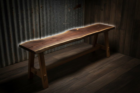 Handcrafted Live Edge Bench – Orzel Woodworks