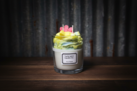 Tasty Worx Candle Co Hazy Hippie Whipped Flower Candle