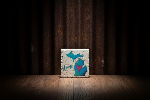 Michigan Home Heart Magnet by Ravaged Barn