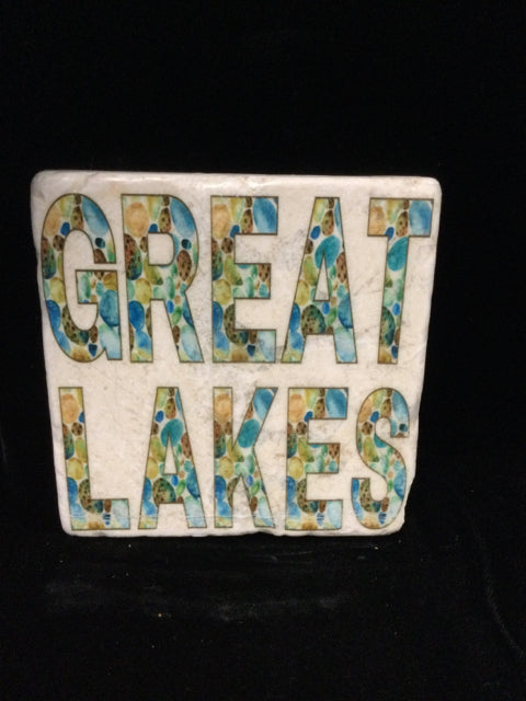 Great Lakes Stone Patterned Tile Coaster by Ravaged Barn