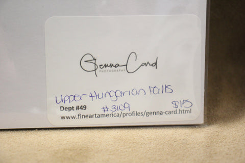 Genna Card Upper Hungarian Falls Nature Print