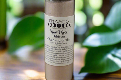 PHASES New Moon Hibiscus Cleansing Grains, 50ml by Creations by the Creek