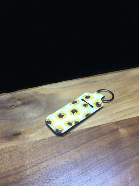 Sunflower Keychain Lip Balm Holder by Almosta Bee Farm