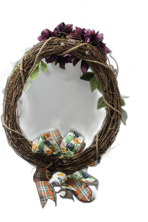 Red Brick Wreaths Autumn Garden Bow Wreath