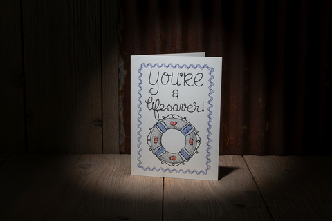 Sukis Creations You're a Lifesaver Stitched Card