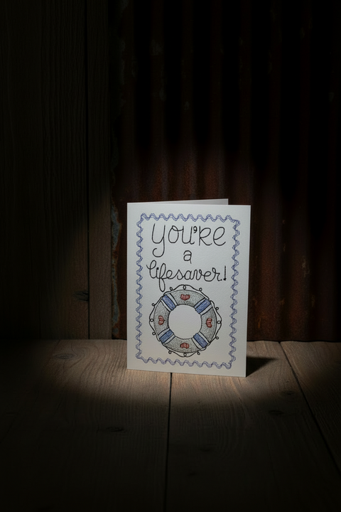 Sukis Creations You're a Lifesaver Stitched Card