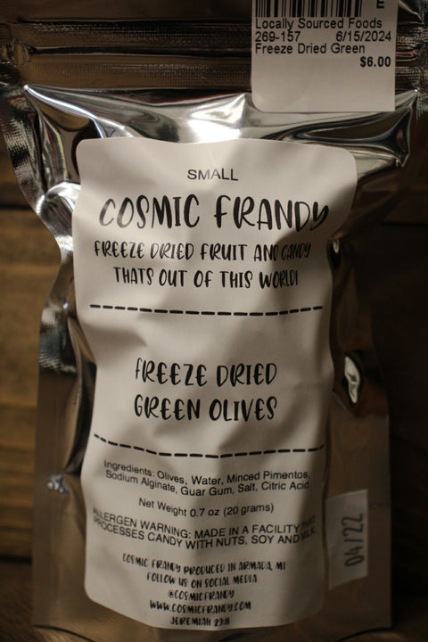 Freeze Dried Green Olives by Cosmic Frandy