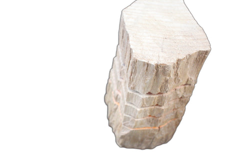 Rustic Unfinished Log Light with Yellow Glow