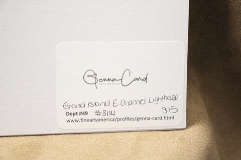 Genna Card Grand Island East Channel Lighthouse Print