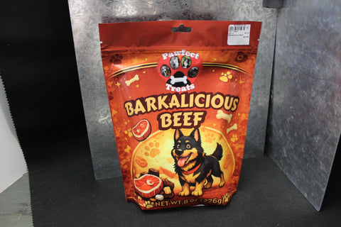 8 0z Barkalicious Beef Pet Treats