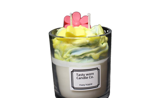 Tasty Worx Candle Co Hazy Hippie Whipped Flower Candle