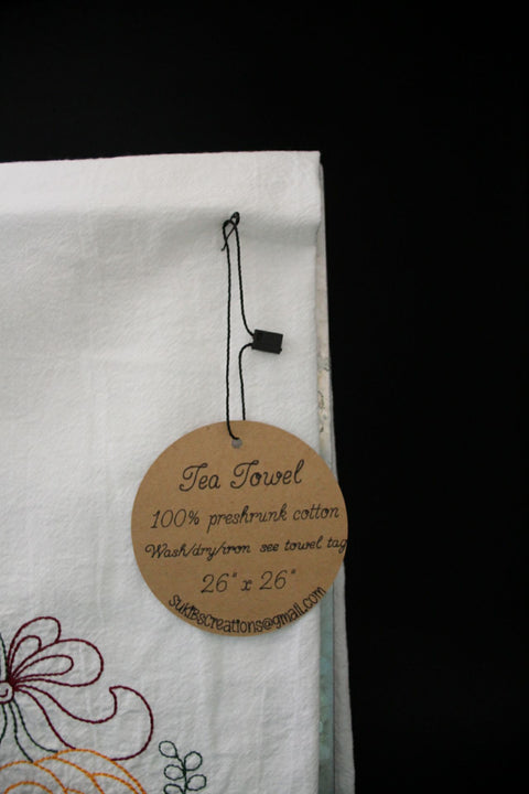 Thankful Grateful Blessed Tea Towel