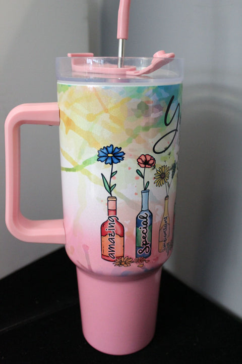 You Are Floral Positivity Tumbler by June Bugs