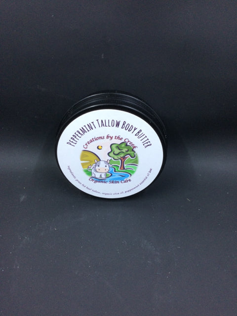 Peppermint Tallow Body Butter, 2 OZ by Creations by the Creek