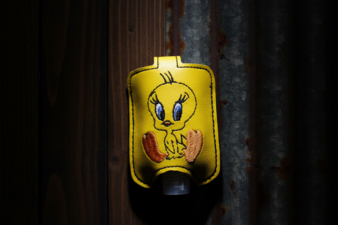 Tweety  Handmade Vinyl Hand Sanitizer Holder – Stitching Critters