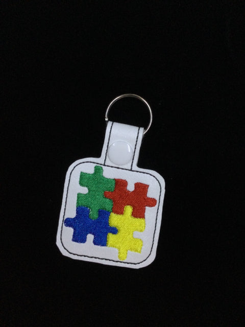 Autism Awareness Key Chain by Stitching Critters
