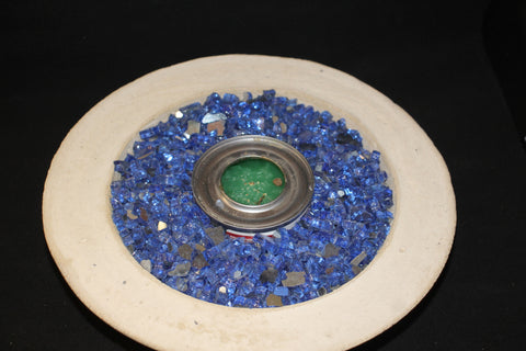 White Stone Fire Bowl by Concrete Flame MI