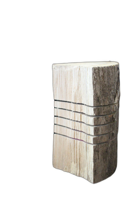 Unfinished Rustic Log Lamp Purple Decorative Pieces