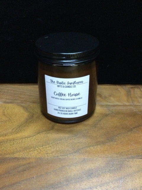 Coffee House Candle 8oz. by The Rustic Sunflower