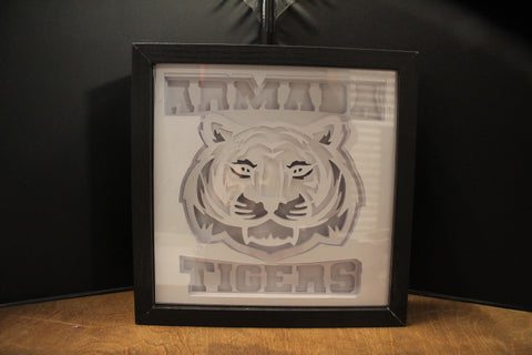 Armada Tigers Logo 3D LED Shadow Box