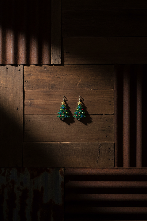 Glitter Christmas Trees  Harding Made Earrings