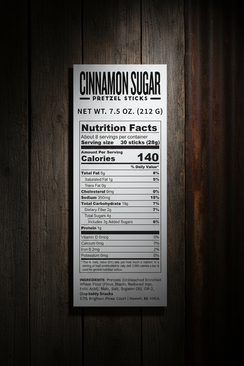 Cinnamon Sugar Pretzel Sticks Pop Daddy Pretzels 15 ounce Snack