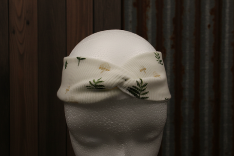 Mushroom  Soft Stretch Twist Headband - Adult