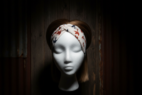 Birds Soft Stretch Twist Headband - Adult