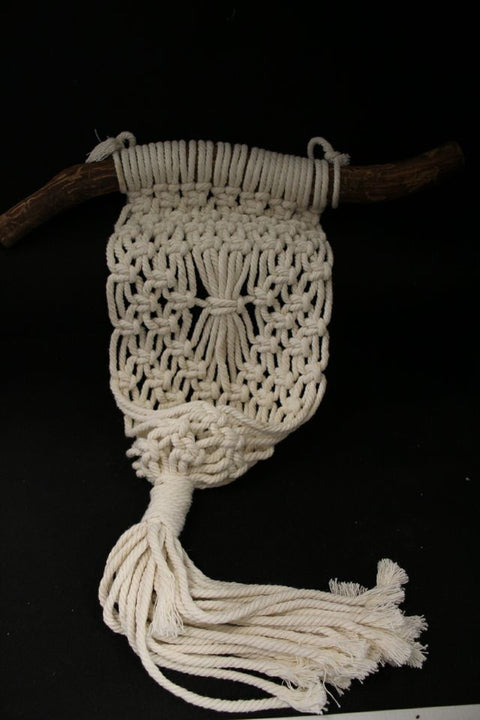 Rustic Macrame Hanging Planter