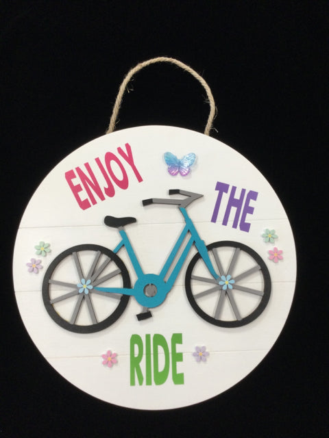 Enjoy the Ride Wall Art by Plum Pallet. Handcrafted by a local Michigan artisan.