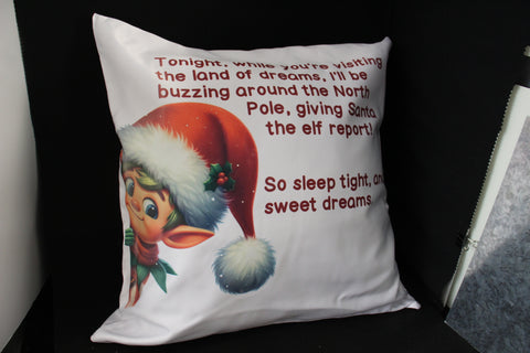 Elf Dreams Holiday Pillow June Bugs Pillows and Plush