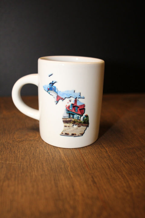 Espresso Cup Michigan Lighthouse by June Bugs