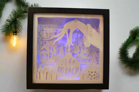 The Christmas-Themed 3D Shadow Box Art with LED Backlighting