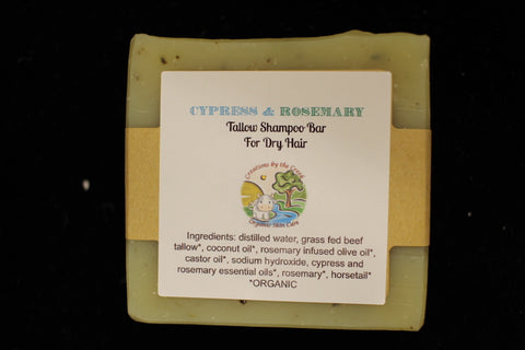 Tallow Shampoo Bar Cypress & Rosemary  by Creations By The Creek