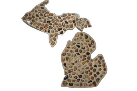 PD White & Sons Michigan Stone Mosaic Map