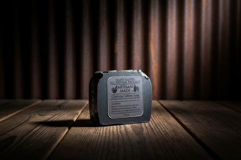 Charcoal Tallow Soap w/ Rosemary, Citrus & Mint – Artisan Made