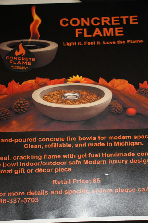 Concrete Flame Golden Glow Bowl by Concrete Flame MI